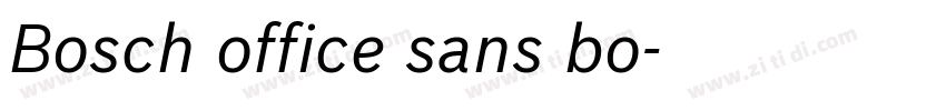 Bosch office sans bo字体转换